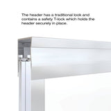 Basco 3500-44SRN Classic Bypass Framed Shower Door, 64-1/2 × 22 High × 44 × 22 Wide, Silver Finish