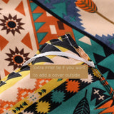 Bohemian Tribal Southwestern Queen Comforter Set with Deep-Pocket Bedding and Bed Skirt, 8-Piece Set Including Down Comforter, 4 Pillow Cases, Flat Sheet, Fitted Sheet and Bed Skirt