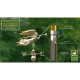 Good Directions Pure Copper Angel with Arrow Weathervane