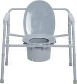 Drive Medical 11117N-1 Bariatric Commode Chair with Arms, Gray