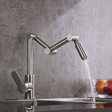 KunMai BR Stainless Steel Pot Filler Faucet, Deck-Mounted Kitchen Sink Design