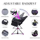 Nice C 1-Pack Hammock Camping Rocker Chair with High Back, Stand, Cup Holder, and Side Pocket, Heavy Duty Swinging Outdoor Seat