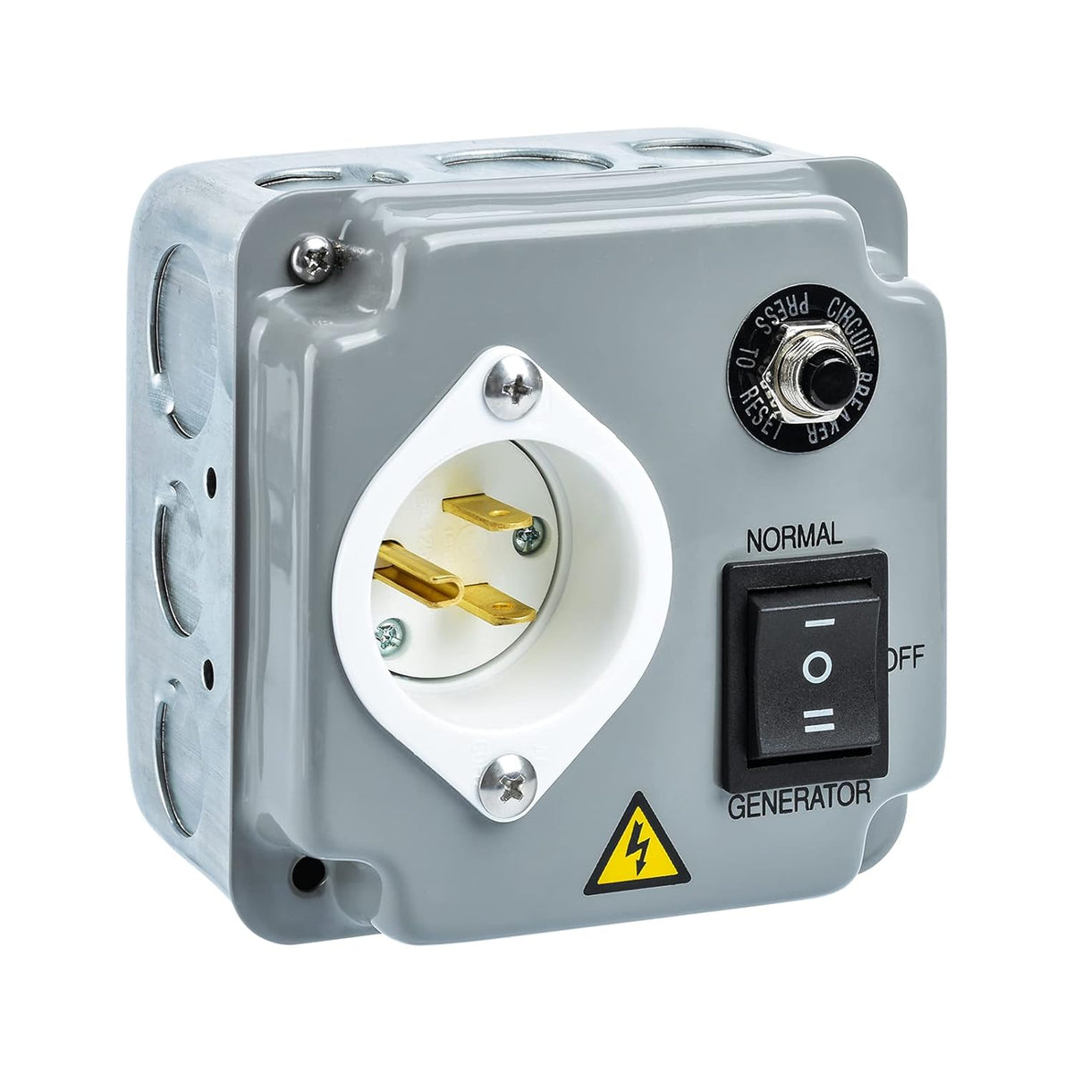 Briidea 15 Amp 120V Manual Generator Transfer Switch for Outdoor Generators