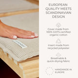 SAUNASOFA 2-Seater Sauna Mat and Pillow Set, Heat-Resistant Seat Cushion Kit for Infrared and Finnish Saunas, Gray