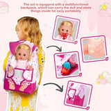 25-Piece Baby Doll Care Playset with 14 Doll Toys, Cradle, High Chair, Milk Bottle, Pacifier and Diaper for Girls and Boys Ages 3, 4, 5, 6+
