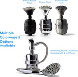 ProOne ProMax Chrome Shower Head with 5-Function Massage Settings, High-Pressure Filtration for Removing Chlorine, Lead, and More
