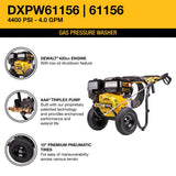 DEWALT DXPW61156 Gas Pressure Washer with 420cc Engine, 4400 PSI and 4.0 GPM Cold Water