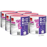 6-Pack Owens Corning EcoTouch R-13 Kraft-Faced Fiberglass Insulation Rolls, 15 in. W x 32 ft. L, 40 Sq. Ft.