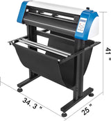 VEVOR 53 Inch Vinyl Cutter Plotter with Automatic Paper Feed, Adjustable Speed, Floor Stand, and Signmaster Software