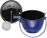 Staub 1-Quart Round Cast Iron Tea Kettle, Basil Green, Made in France
