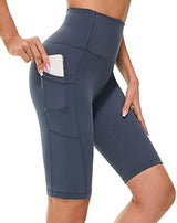 Womens Running and Yoga Half-Tights with Convenient Pockets for Workouts