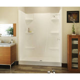Aquatic 6034CS-AW A2 White Shower Stall, 34 in. x 60 in. x 76 in.