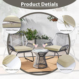 Favoyard Set of 4 Outdoor Chair Cushions, 19 x 19 x 2 Inches, Rainproof Fade-Resistant Patio Pads with Waterproof Hidden Zippers and Tie Attachments