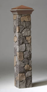 Deckorators Gray Fieldstone Post Cover, 53×22, Model 128239