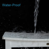 HDPS Waterproof Shower Bench with Adjustable Feet, Non-Slip Poly Lumber Bathroom Seat & Footrest for Shaving Legs, Brown