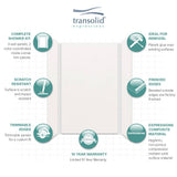 Transolid Expressions Tub/Shower Wall Kit, 32-in x 60-in x 96-in, White