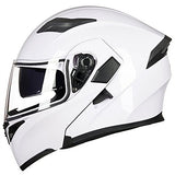 ILM Model 902 Modular Motorcycle Helmet with Flip-Up Full-Face Design, Dual Visors, DOT Certification, and 6 Colors