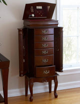 Mahogany Jewelry Armoire
