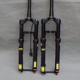 AMeLL Mountain Bike Suspension Fork for 27.5/29-Inch DH MTB, 120mm Travel with 1-1/2 Tapered Steerer, Remote, 27.5-Inch Size