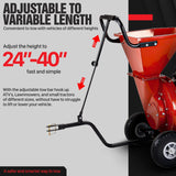 Adjustable Heavy-Duty Tow Bar Kit for GreatCircleUSA, Landworks, SuperHandy, Harbor Freight, Tazz and Earthquake Wood Chipper Shredders and Mulchers; Wood Chipper Not Included