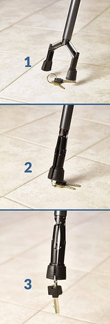 Handy Cane Walking Aid with Integrated Reacher Grabber, Small Size
