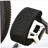 Black Bike Pedal Straps with Toe Clips, 2Pcs Cycling Foot Straps for Kids and Fixed-Gear Bikes