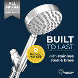 HammerHead Showers Oil Rubbed Bronze Handheld Shower Head with 6ft Hose, Brass Holder, Adjustable Bracket, Detachable Wand, and 1.75 GPM Low-Flow Water Saving Design
