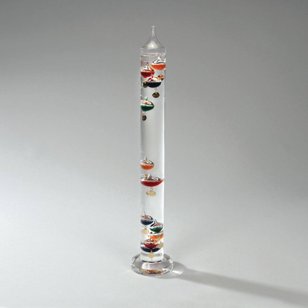 24-Inch Galileo Thermometer with Decorative Glass Temperature Indicators