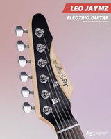 Leo Jaymz 39-Inch Full-Size ST-Style Electric Guitar Starter Kit with SSH Pickup, 5W Portable Amp, Tuner, Gig Bag, Strap and Accessories, Violet Ocean