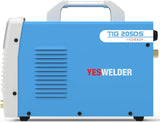 YESWELDER TIG-205DS 205 Amp Dual-Voltage Welder, HF TIG, Stick & Arc Functions with Foot Pedal, 110 & 220V