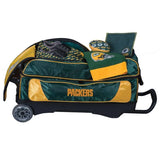 Green Bay Packers Triple-Roller Bowling Bag