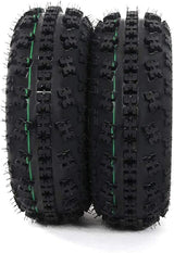 Autoforever Set of 2 Front ATV Tires, 21X7-10, 4-Ply Tubeless