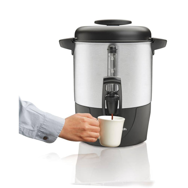 Hamilton Beach 40514R Stainless Steel Coffee Urn, 40-Cup Capacity, Black
