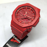 G-Shock GA2100-4A Analog-Digital Watch, Red