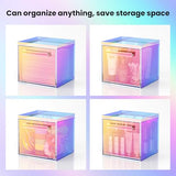 Rainbow Acrylic Facial Towel Organizer with Drawer, Wall-Mounted Storage Box Compatible with Clean Skin Club Clean Towel XL, Towels Not Included