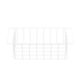 3-Piece Pearl White Freezer Basket Set with Handles, Wire Storage Organizers for Chest and Upright Freezers, Refrigerator Divider Containers