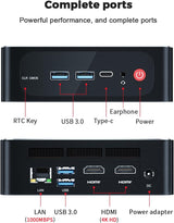 Beelink SER4 Mini Gaming PC with Windows 11, AMD Ryzen 7 4800U 7nm Processor, 8C/16T up to 4.2GHz, 32GB DDR4 RAM, 512GB NVMe SSD, 4K@60Hz Triple Display, Dual HDMI and Type-C, 57W, WiFi 6E, Bluetooth 5.0