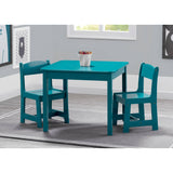 Delta Children MySize Wooden Table and Chair Set for Kids, Teal