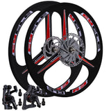 BBR Tuning Black Motorized Bike Mag Wheel Set with 26 inch Heavy Duty 3 Spoke Design