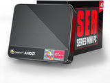 Beelink SER4 Mini Gaming PC with Windows 11, AMD Ryzen 7 4800U 7nm Processor, 8C/16T up to 4.2GHz, 32GB DDR4 RAM, 512GB NVMe SSD, 4K@60Hz Triple Display, Dual HDMI and Type-C, 57W, WiFi 6E, Bluetooth 5.0