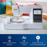Computerized Sewing and Embroidery Machine with Wireless LAN, 135 Built-In Designs and 103 Stitches