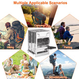 iMounTEK Folding Stainless Steel Wood-Burning Camp Stove with Carry Bag, Portable Mini BBQ and Heating Stove for Backpacking, Hiking, Survival and Outdoor Tents