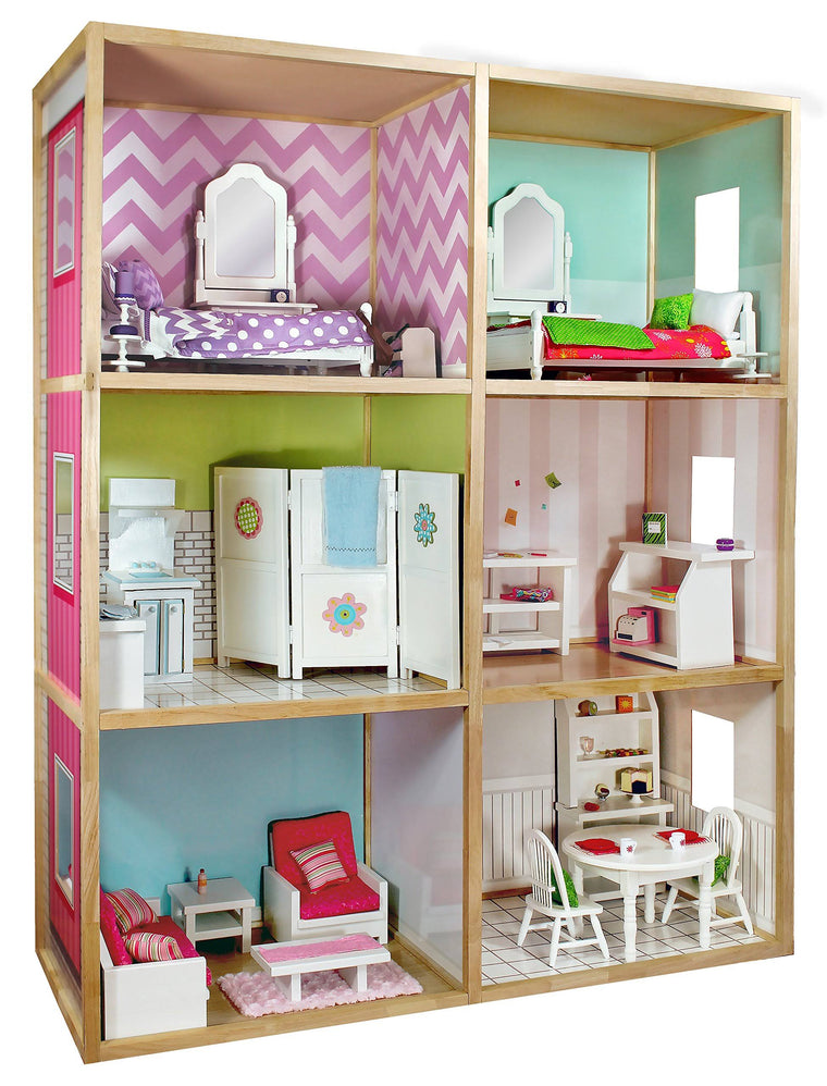 Modern-Style My Girls Dollhouse for 18-Inch Dolls