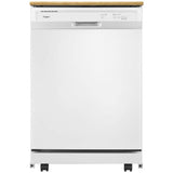 Whirlpool 24-Inch Portable Dishwasher with Front Controls, Tall Tub and White Finish