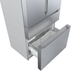 Bosch 800 Series Counter-Depth Smart Refrigerator, 20.5 Cu. Ft. with 4-Door French Door Configuration, Stainless Steel