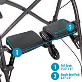 Able Life Space Saver Rollator in Cobalt Blue, Each