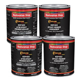Custom Shop Gray Epoxy Primer/Sealer, 2.1 VOC Gallon Kit with Anti-Corrosive DTM Formula for Automotive and Industrial Use