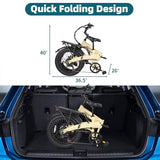 Folding 20′′ x 3.0 Fat-Tire Electric Bike for Adults with 374.4Wh Battery, 20MPH Cargo E-Bike, LCD Color Display and 6-Speed Gears, Fits Riders 50+