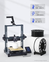 ELEGOO 4KG PLA Filament Bundle with 4pcs 1kg Spools, 1.75mm 3D Printer Filament with +/- 0.02mm Dimensional Accuracy for Most FDM Printers, Black White Dark Blue True Red
