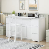 Twin Wall Bed with Wood Cabinet Frame, Charging Station, Outlet, USB Ports and Storage Drawers, Space-Saving Murphy Bed for Home Office or Studio, White